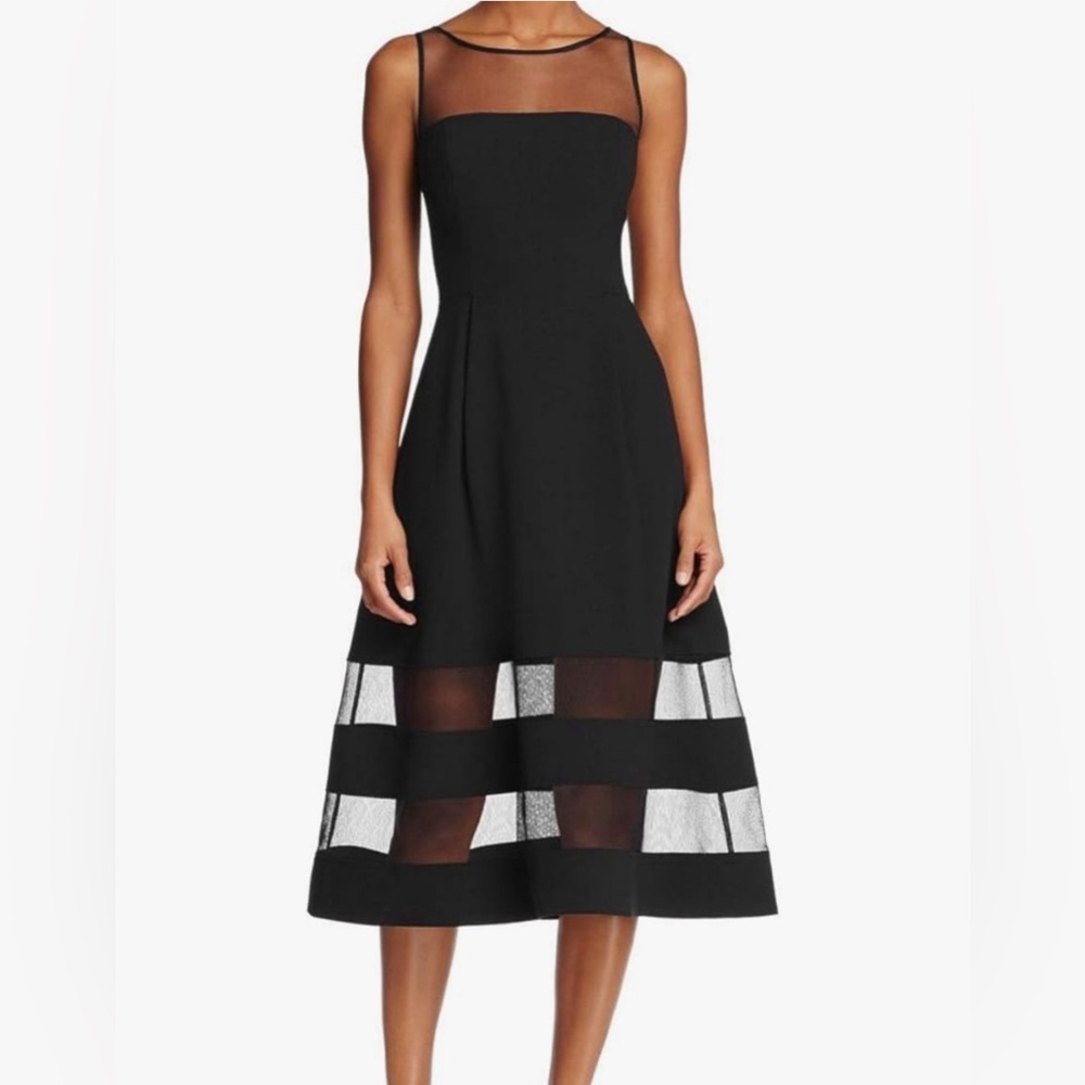 AIDAN BY AIDAN MATTOX 🆕 Mesh Fit & Flare Dress. Size 8.